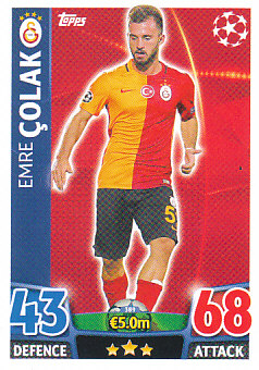 Emre Colak Galatasaray AS 2015/16 Topps Match Attax CL #389